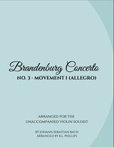 Brandenburg Concerto No. 3, Mvt. 1 (Allegro) P.O.D. cover